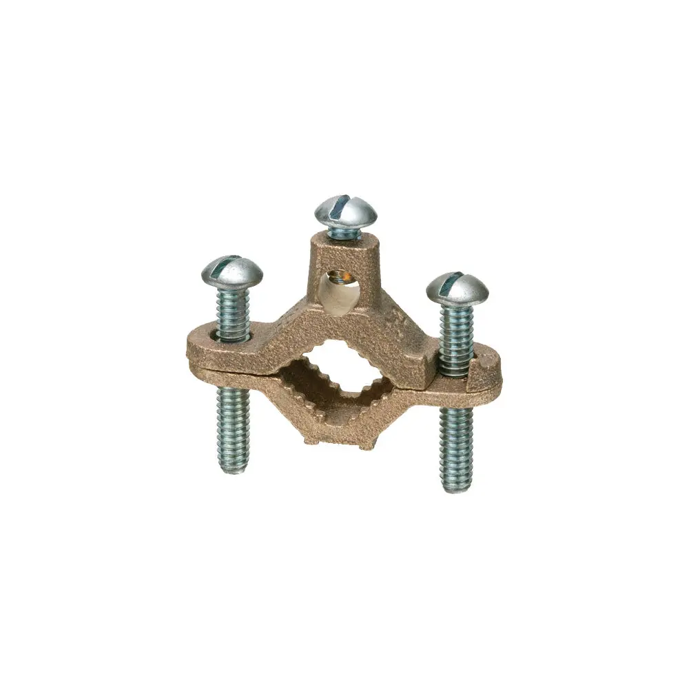 Arlington 2-1/2" To 4" Brass Gc Ground Clamp With Steel Screws 1
