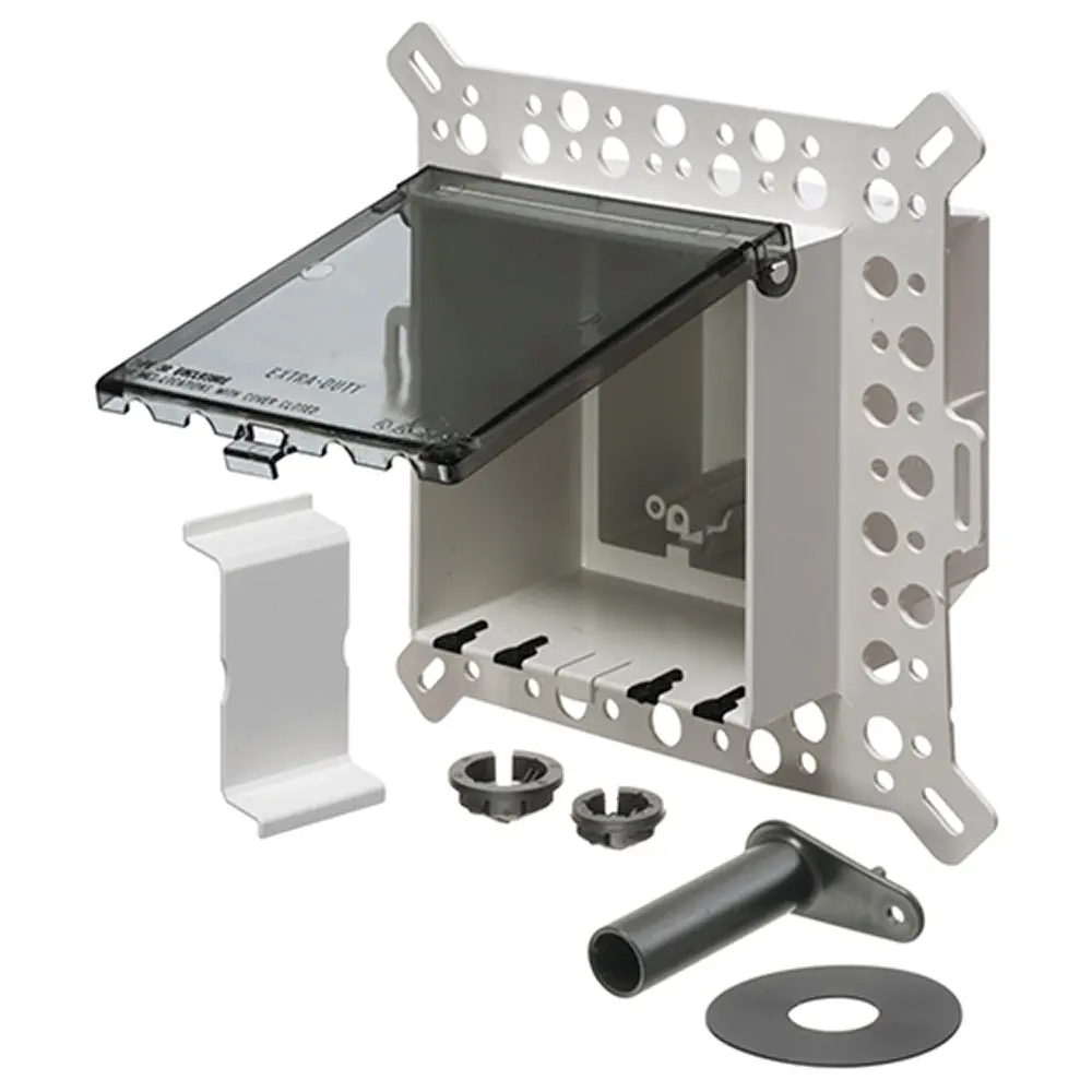 Arlington 2 Gang Clear Cvr Mason - Weatherproof Extra Duty Cover 1