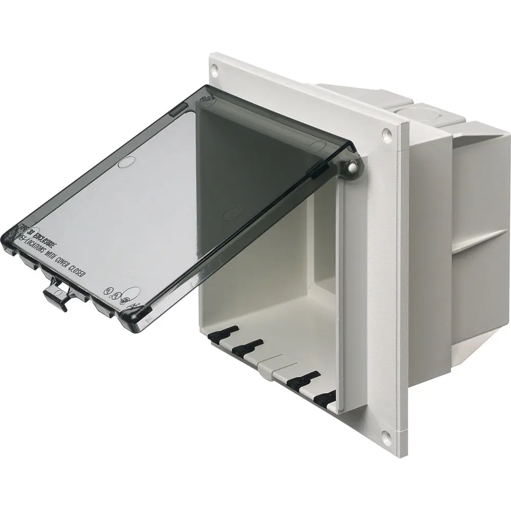 Arlington 2 Gang Clear Retrofit - Weatherproof Low Profile Cover 1