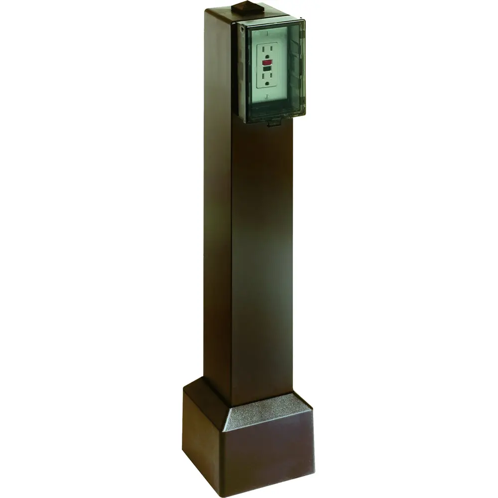 Arlington 28" Gard-N-Post Power & Low Voltage Kit - Brown 1