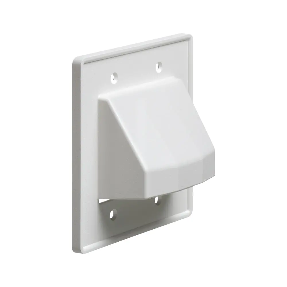 Arlington 2G Scoop W/Lv Plt Wht - Reversible Cable Plate, White 1