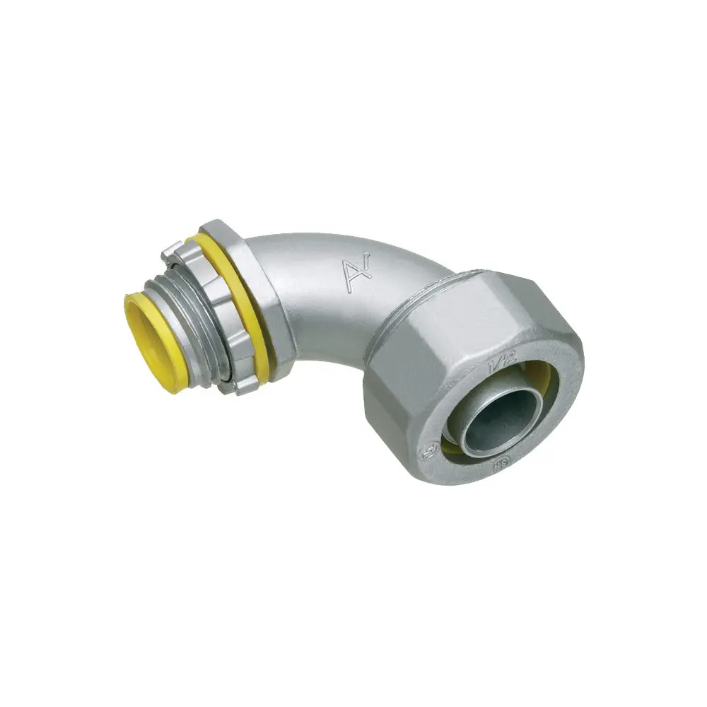 Arlington 3/8" 90° Lt Conn Insul - Zinc Die-Cast Connector 1