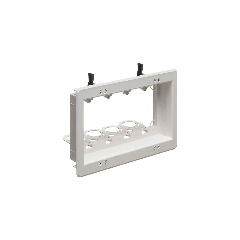 Arlington 4G Low Volt Mtg Brckt - Recessed, 4 Gang, White 1