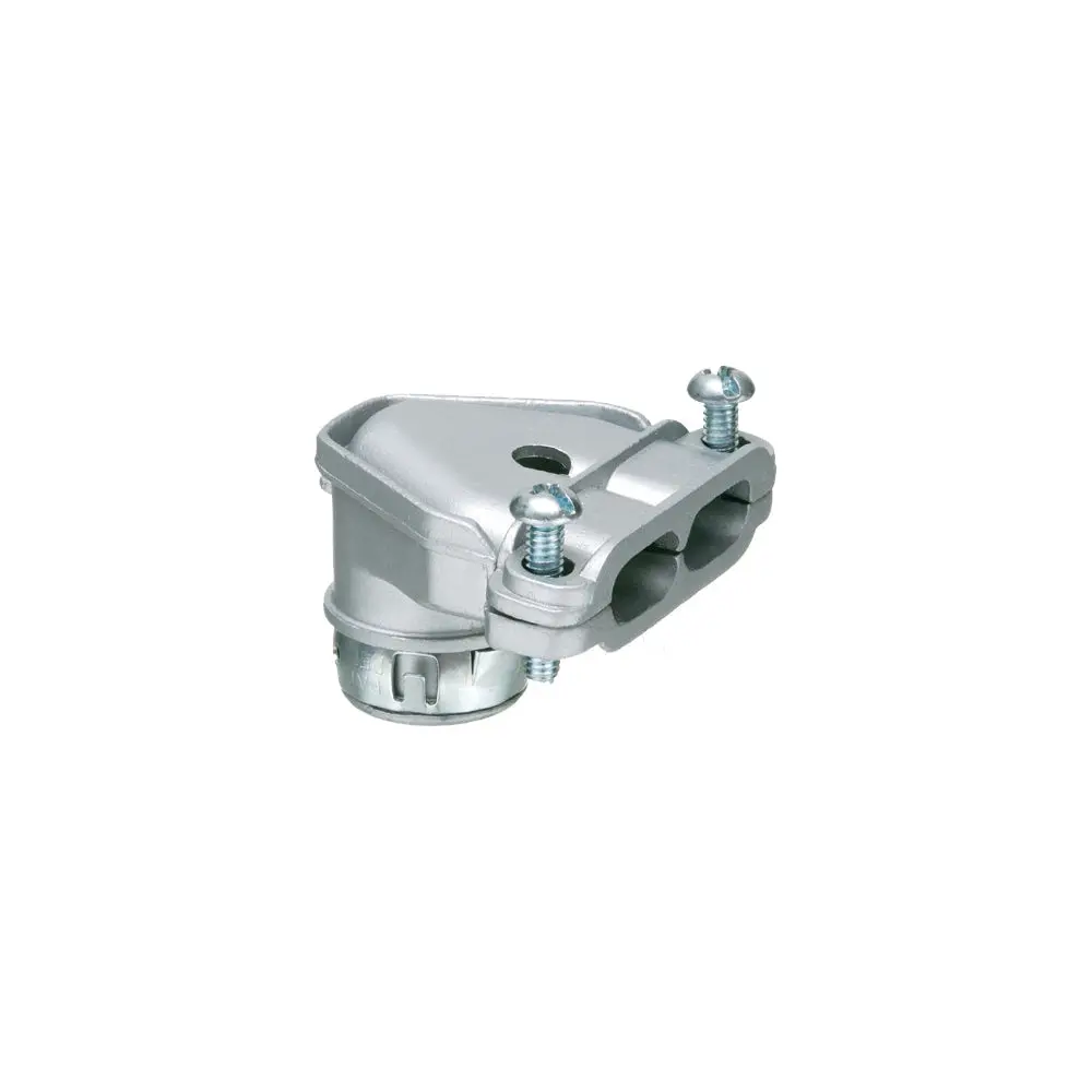 Arlington 90 Deg Duplex Snpt Con - Zinc Twin Screw Connector 1