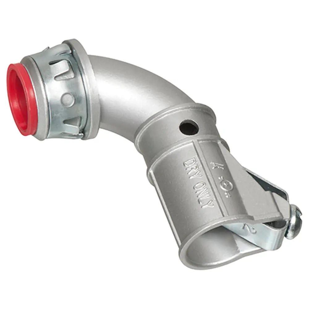Arlington 90 Deg Snap2it Conn /W Insulated Throat, Zinc 1