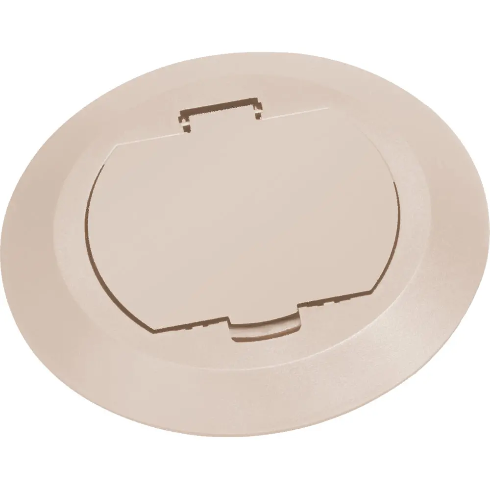Arlington Almond Floor Box Cover - Round Plastic Kit, Flip Lid 1