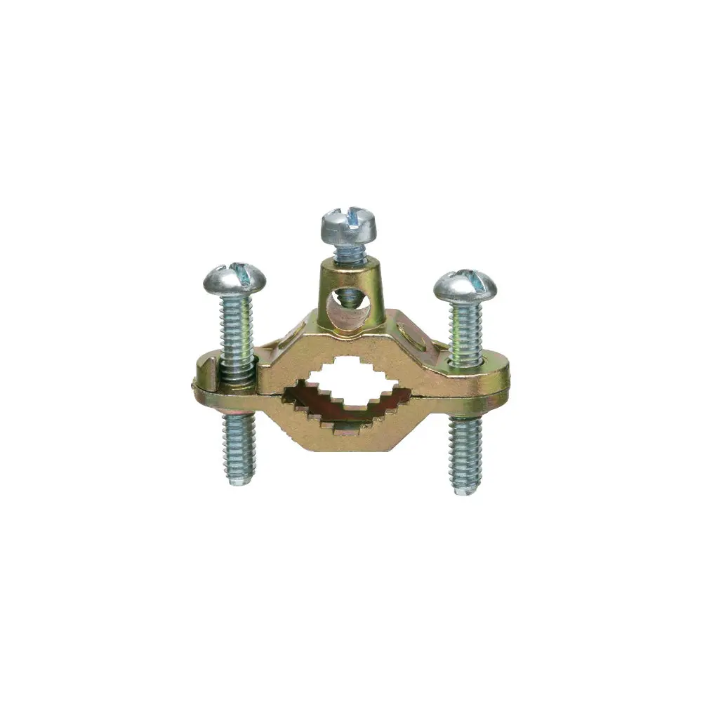 Arlington Bare Wire Grd.Clamp Dc, Zinc Brass, 1/2" To 1" Pipe 1