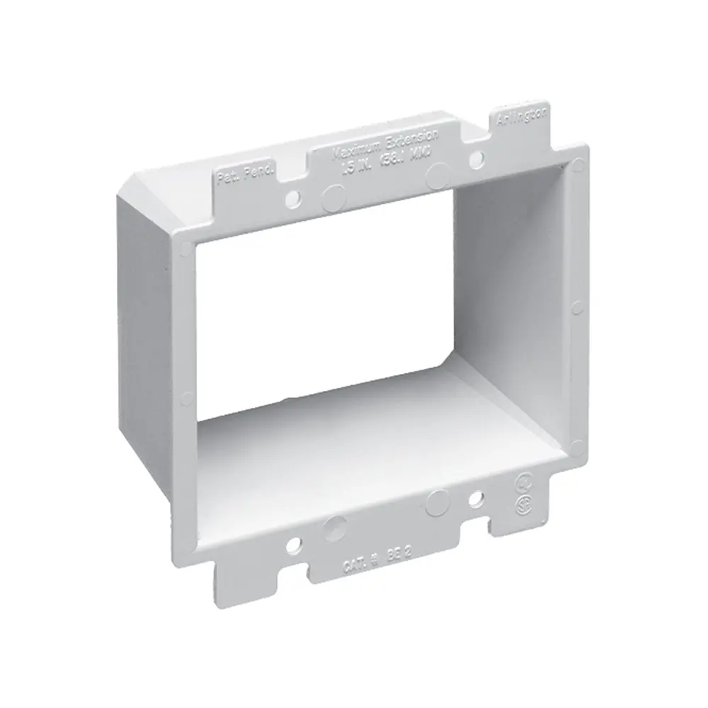 Arlington Be2 - Box Extender 2 Gang Fire Rated Electrical Box Support 1