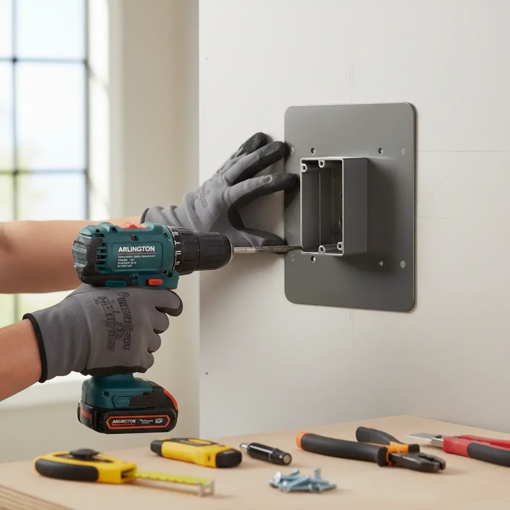 Arlington Box With Flange - Non-Metallic Device Box For Walls 1