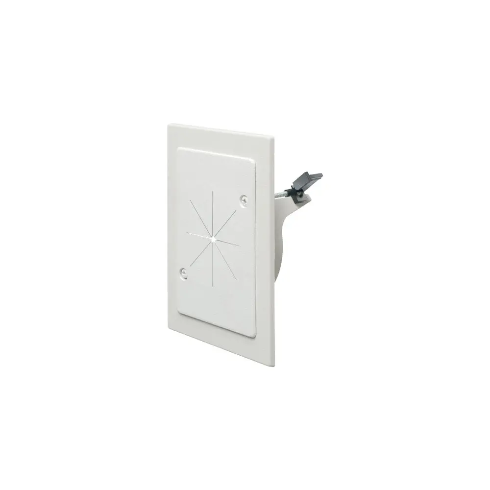 Arlington Cable Entr Slotted Cvr, White, Wall Mount Bracket 1