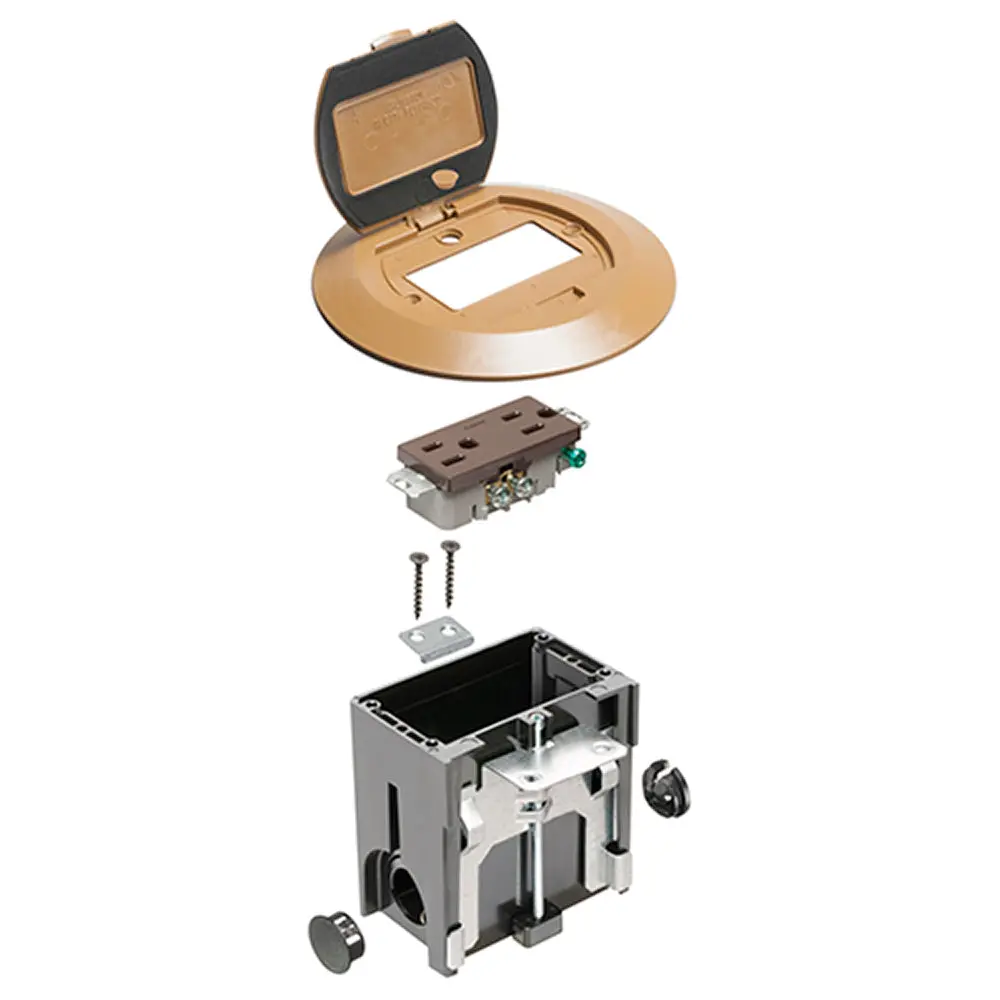 Arlington Caramel Rd Adj Flr Box - Adjustable Non-Metallic Floor Box 1
