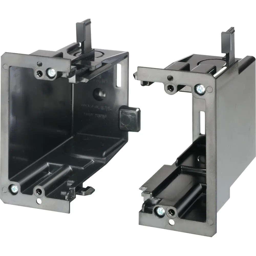 Arlington Gangable Box Retrofit - 2-Gang Plastic W/ Mounting Wings 1