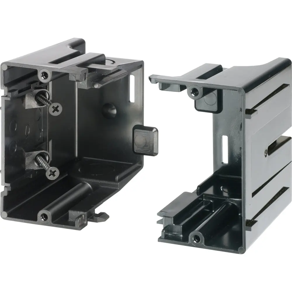 Arlington Gangable Box Screw-On 2-Gang Plastic Retrofit 1