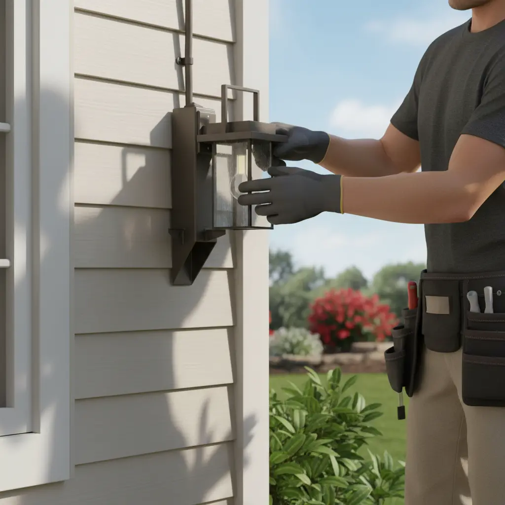 Arlington Gp19bgc - 19.5" Support For Outdoor Light Fixtures With Grounding Clip 1