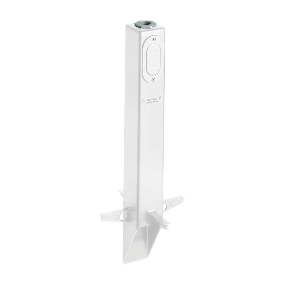 Arlington Low Profile G.P. White 19.5" Outdoor Light Support 1