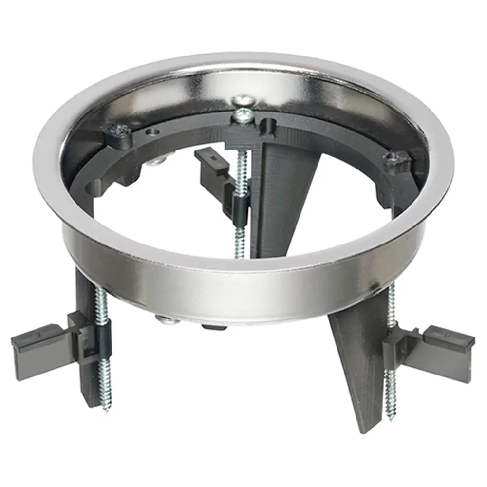 Arlington Nickel Drop-In Floor Box 6" Diameter - Steel Bracket 1