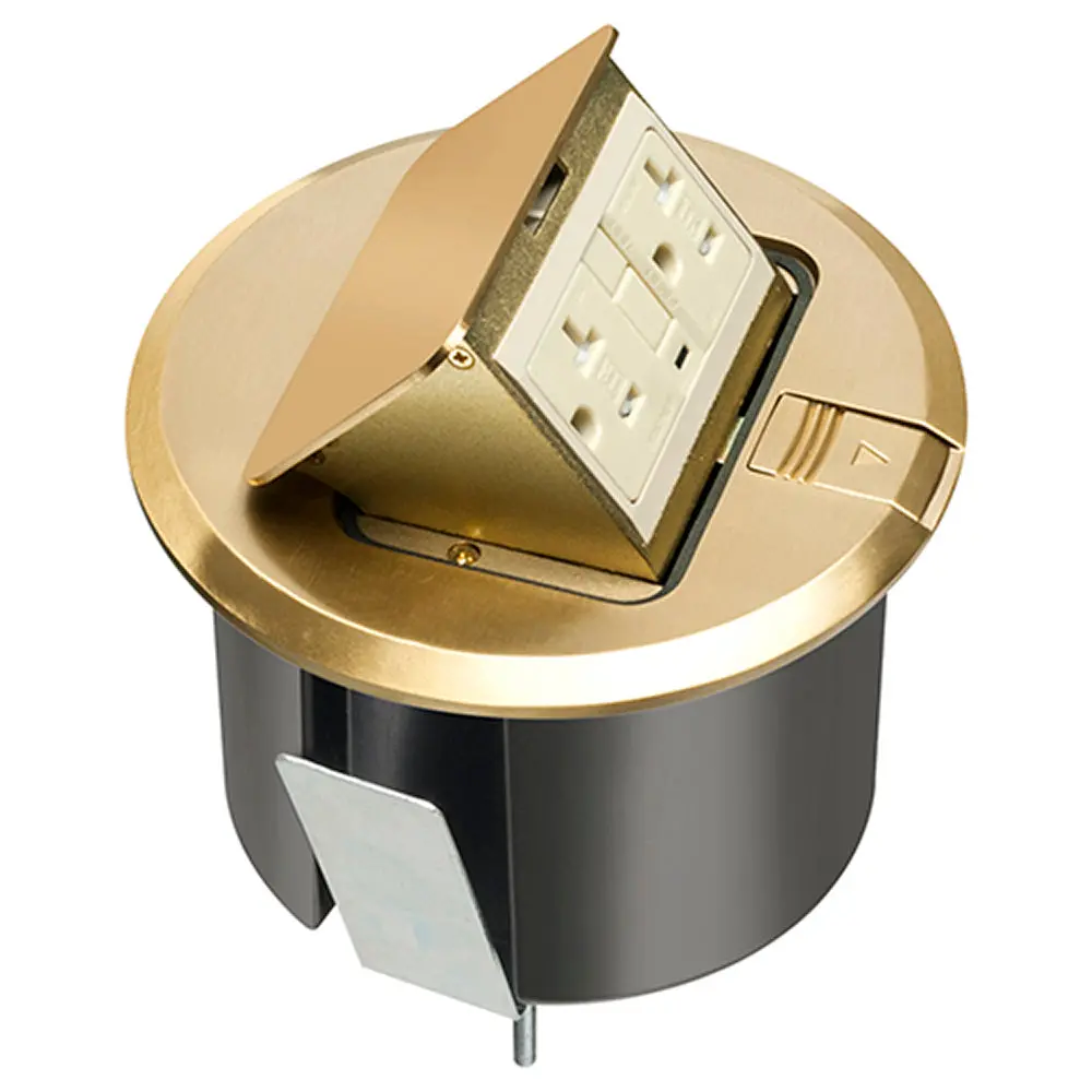 Arlington Rnd Trapdr W/Brass Cvr – Pop Up Countertop Box Kit 1