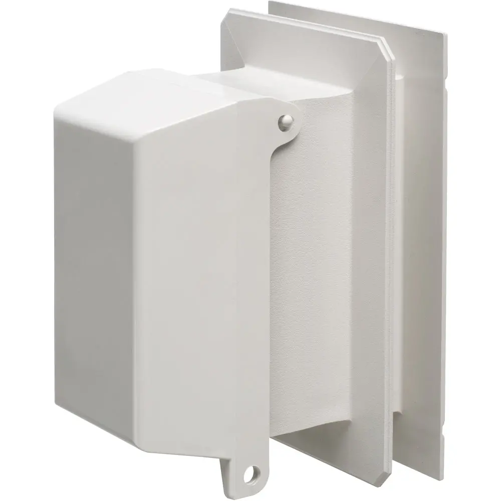 Arlington Vertical Box-White Cov, Weatherproof Outlet For Siding 1