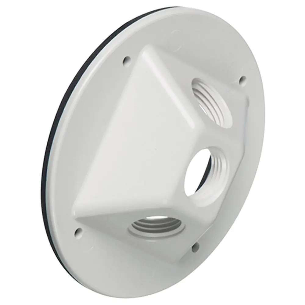 Arlington White 3-Hole Canopy - Non-Metallic Cover W/ Plugs 1