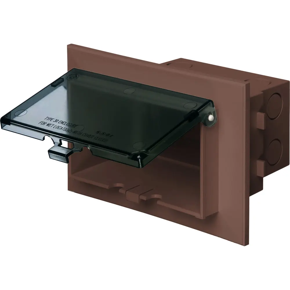 Bronze Horiz In-Box Br By Arlington – Recessed Weatherproof Electrical Box 1