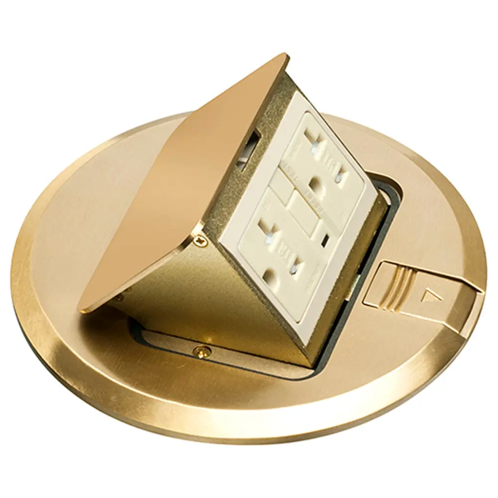 Brs Pop-Up Cvr W/Recpt And Gasket - 6" Round, Brass, Arlington 1