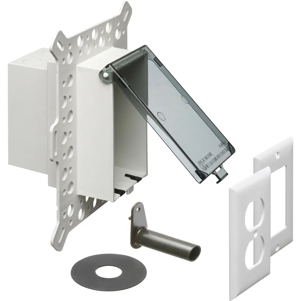Dbvm1cgc  - Arlington Low Profile Inbox™ For New Stucco Clear O/D Recept. Box - Weatherproof, Extra Duty Cover 1