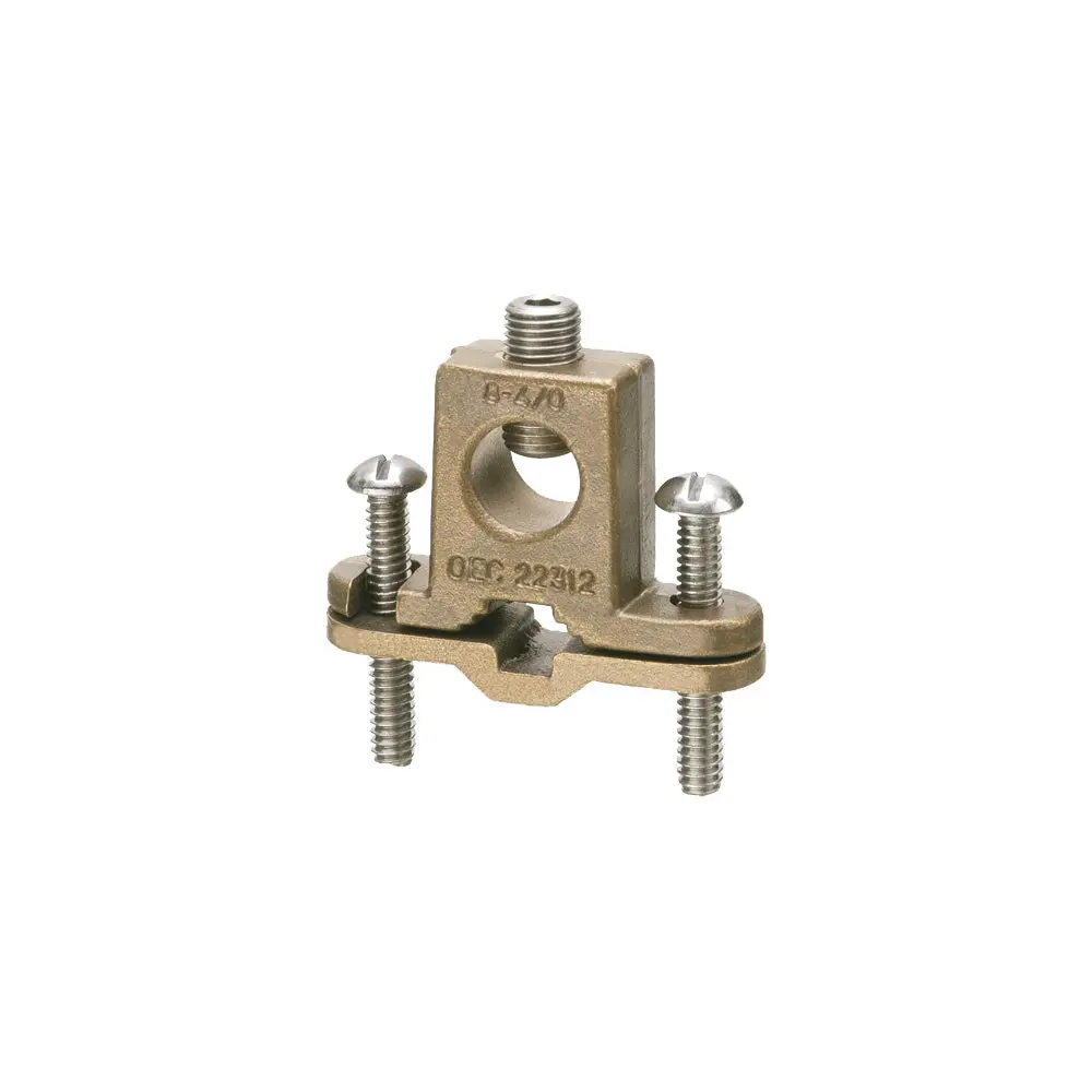Ground Rod Clamp Cl - Solid Bronze, Stainless Screws By Arlington 1