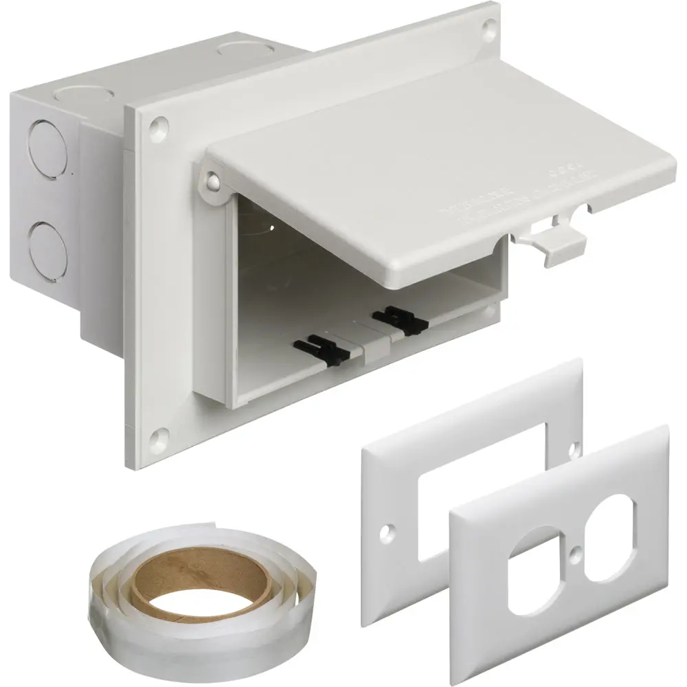 Horiz In Box White - Weatherproof, Low Profile By Arlington 1
