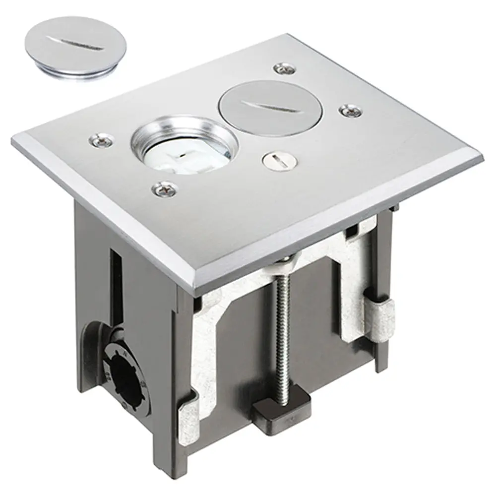 Nickel Adj Floor Bx - Arlington Adjustable Floor Box Kit 1
