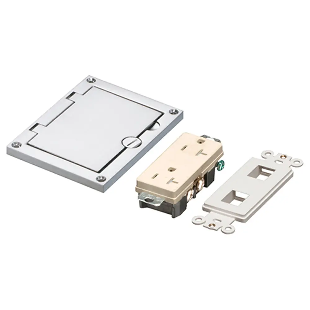 Nickel Con Fl Bx Cover - Arlington Single Gang Flip Lid Kit 1