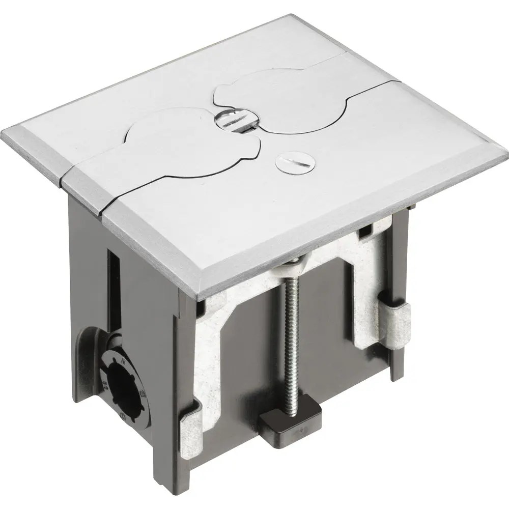 Nickel Floor Box-Flip By Arlington - Adjustable Metallic Flip Lids 1
