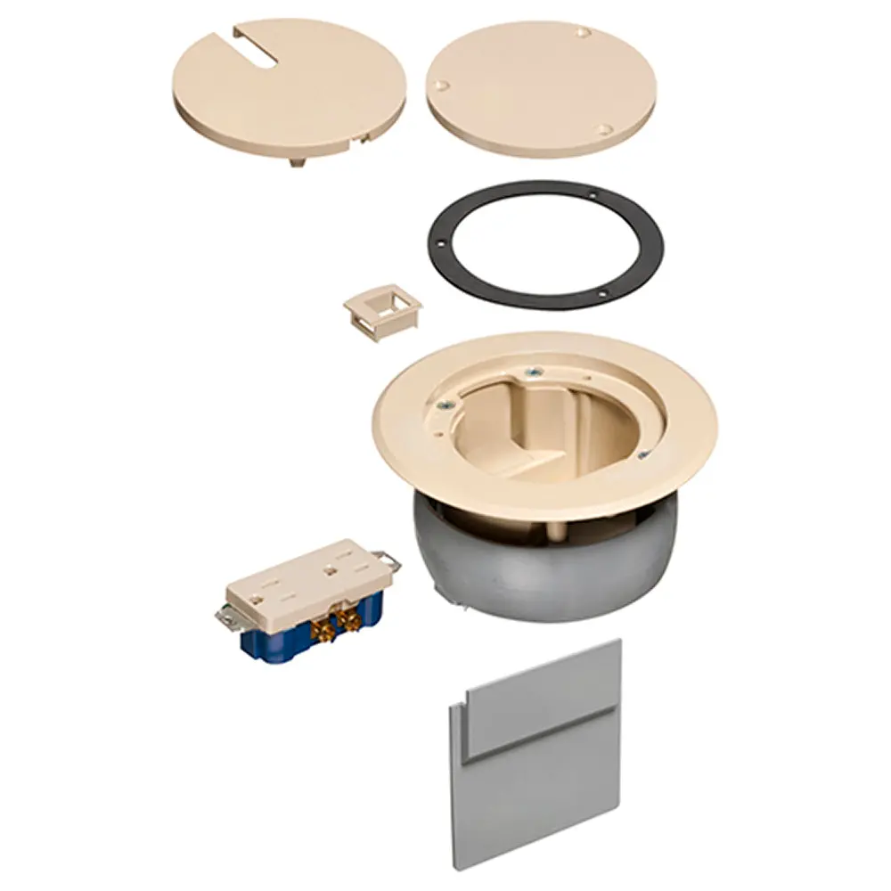 Recessed L.Almond Fb W - In-Box Cover Kit For New Concrete 1