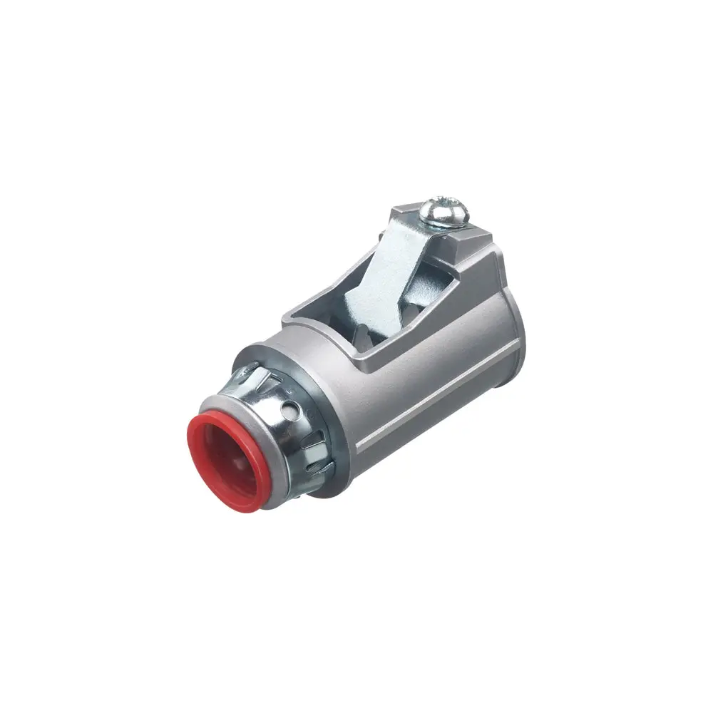 Snap 2It Conn W/Ins Th, 1/2" Zinc Mc Cable Connector - Arlington 1