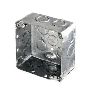52151-K 4" Square Steel Conduit Box With Concentric Knockouts 1