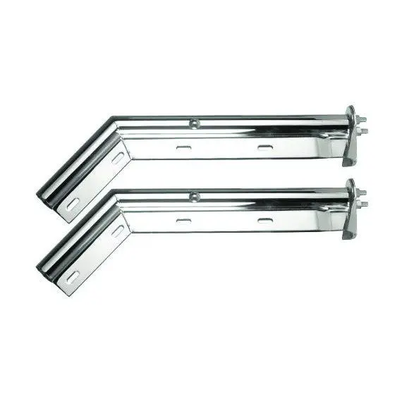 Fortpro 28" Angled Chrome Steel Mud Flap Hanger - 45 Degrees | F247586 1