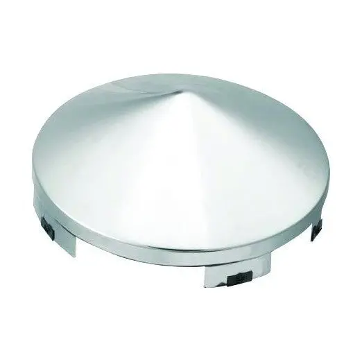 Fortpro Semi Truck Chrome Steel Front Pointed Style Hub Cap - 8.5" Id | 6 Notches Cut Out | F247610 1