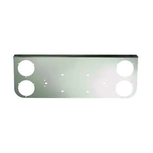 Fortpro Chrome Rear Center Panel With Four 4" Light Round Cutouts | F247625 1