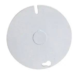 54C6-Wh 4" Round Cover With Centre Knockout 1