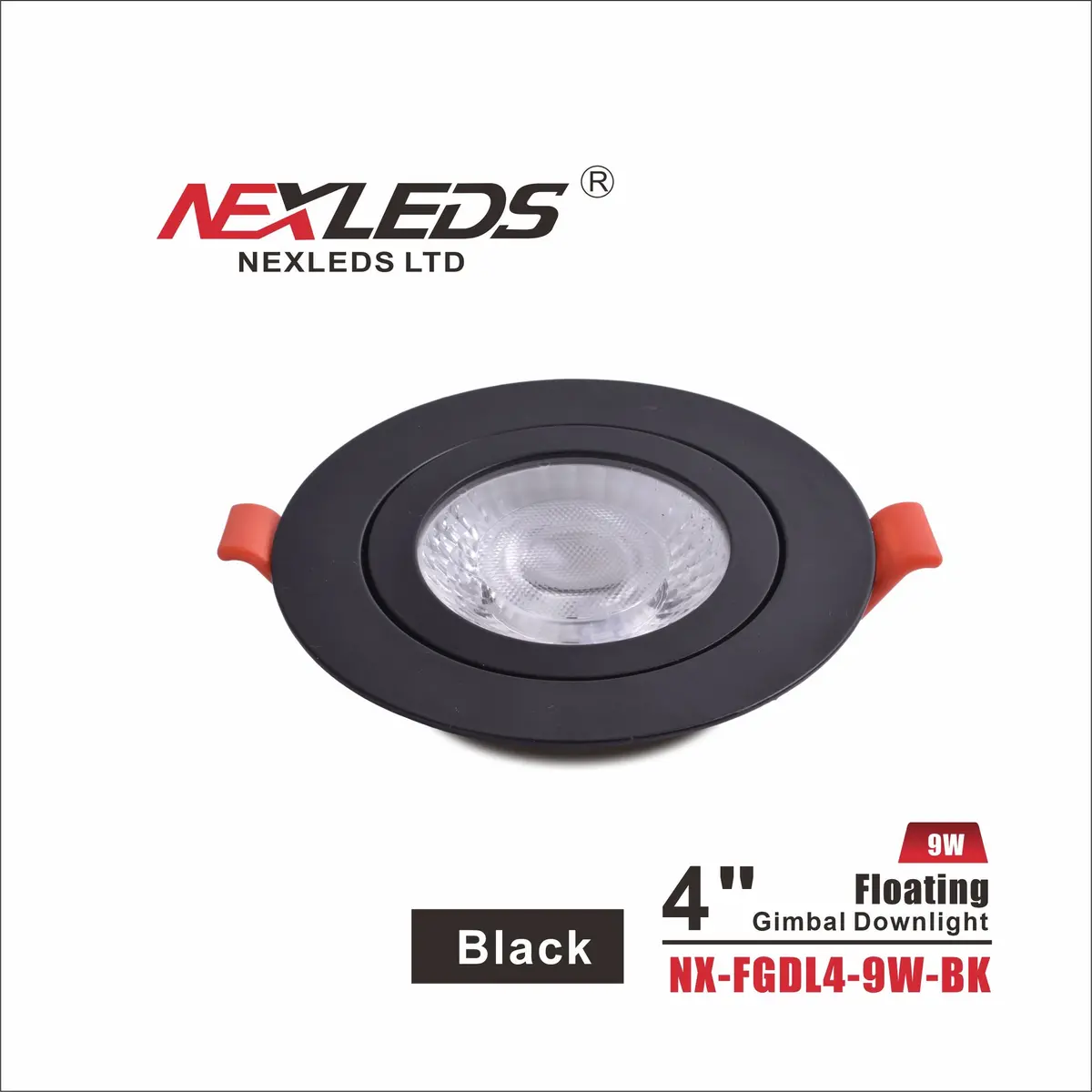 4 Inch Floating Gimbal Downlight 5Cct Black 1