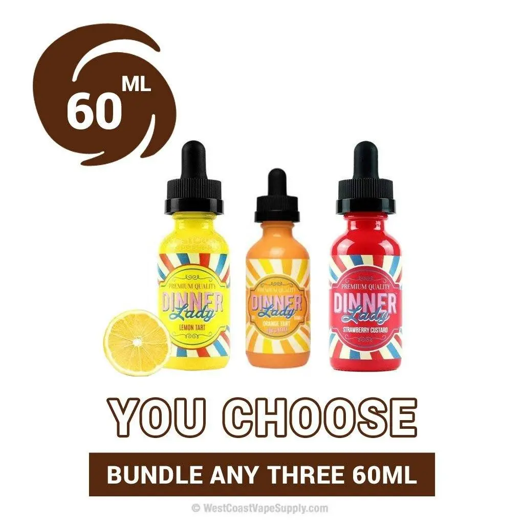 Dinner Lady Vape Juice 60Ml Pick 3 Bundle (180Ml) 1