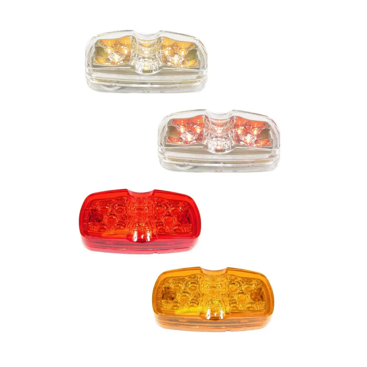 Fortpro 4" X 2" Clearance/Marker Double Bullseye Trailer Led Light With 12 Leds 1