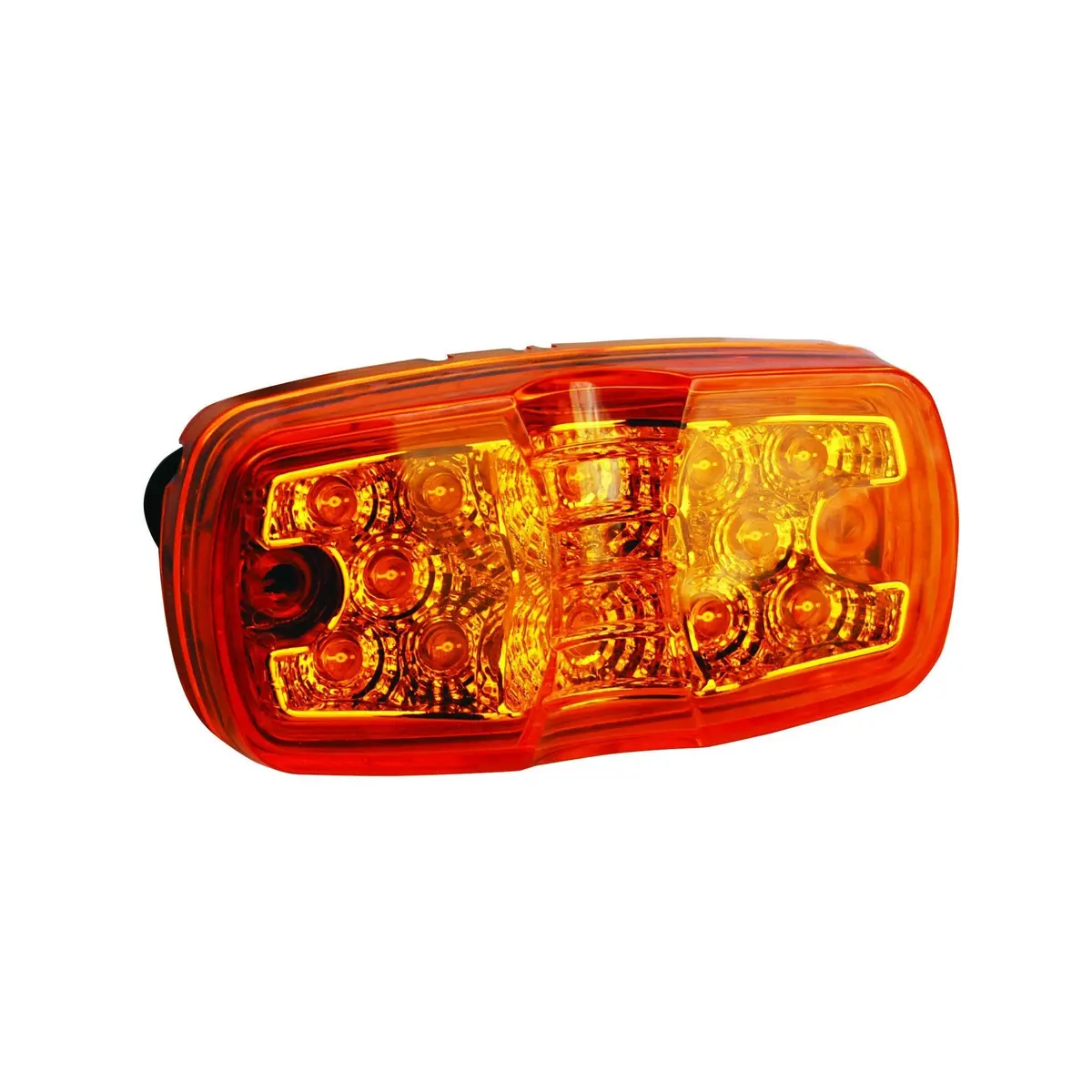 4"X2" Amber Led Light Double Bullseye For Trailer Side Marker - 12 Leds 1
