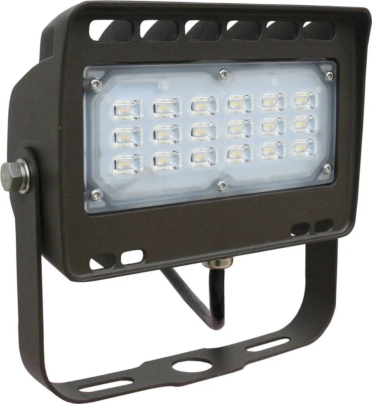 30W Mini Led Floodlight - 3200Lm, 3000K Bronze, Yoke Mount, 120-277Vac - High-Performance Illumination By [Manufacturer Name] 1