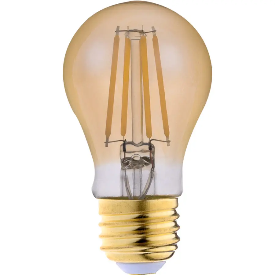 Eiko 09871 Led Advantage A19 Filament Bulb, 4.5W, 350Lm, Dimmable, 2200K Warm White, E26 Base, 320° Beam Angle, 120Vac 1