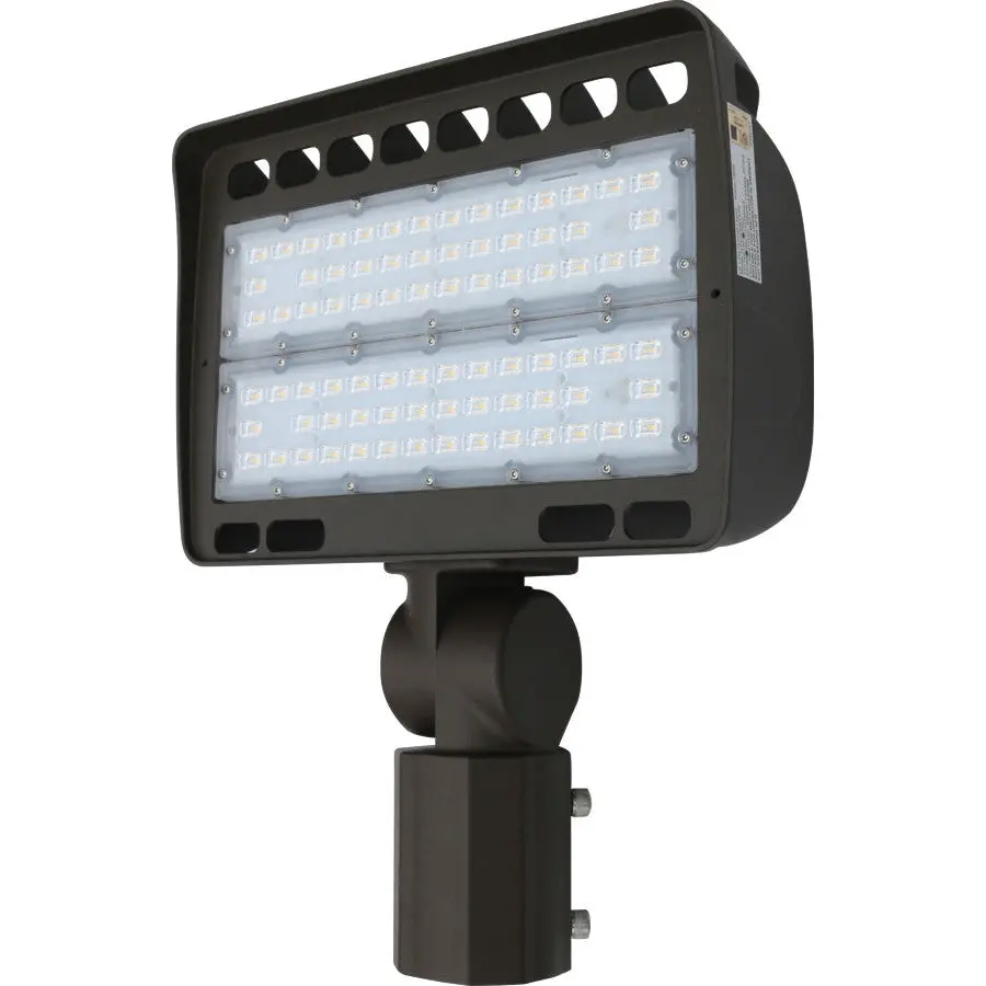 Eiko 150W Utility Flood Light 16500Lm, 110Lpw, 4000K, 0-10V Dim, Slip-Fit Bronze, 277-480V - High Efficiency Led Area Lighting 1