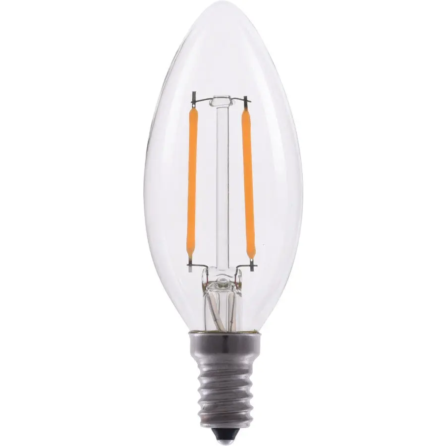 Eiko 2.5W Led Filament B11 Candelabra Bulb - 200Lm, Dimmable, 80Cri, Warm White 2700K, 320° Beam Angle, E12 Base, 120Vac 1