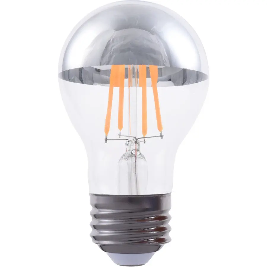 Eiko 4.5W Led A19 Silver Bowl Bulb - Dimmable 400Lm, 2700K, 80Cri, E26 Base, 120V, 320° Beam Angle, Energy Efficient Lighting Solution 1