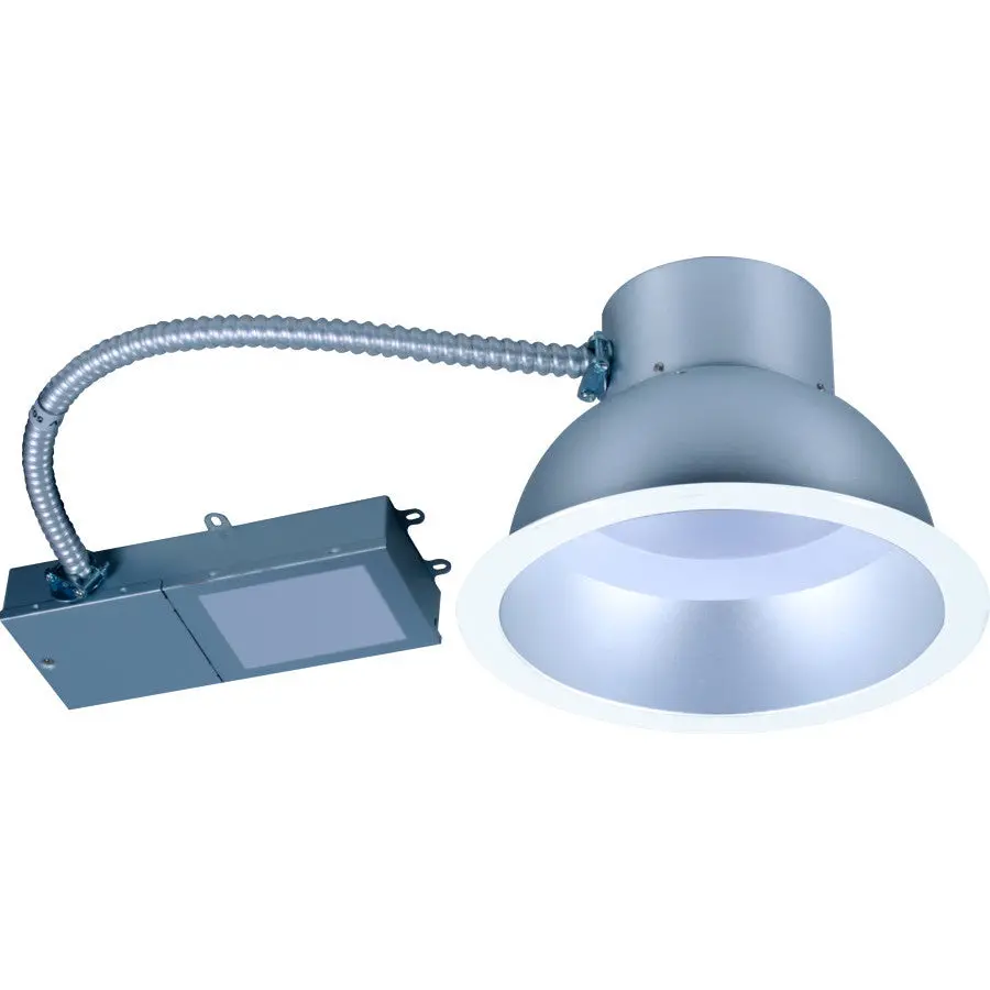 Eiko 40W Led Retrofit Downlight - 3300Lm, 4000K, 80Cri, 0-10V Dimming, 100-277V - Silver Satin/White Finish, 85° Beam Angle 1