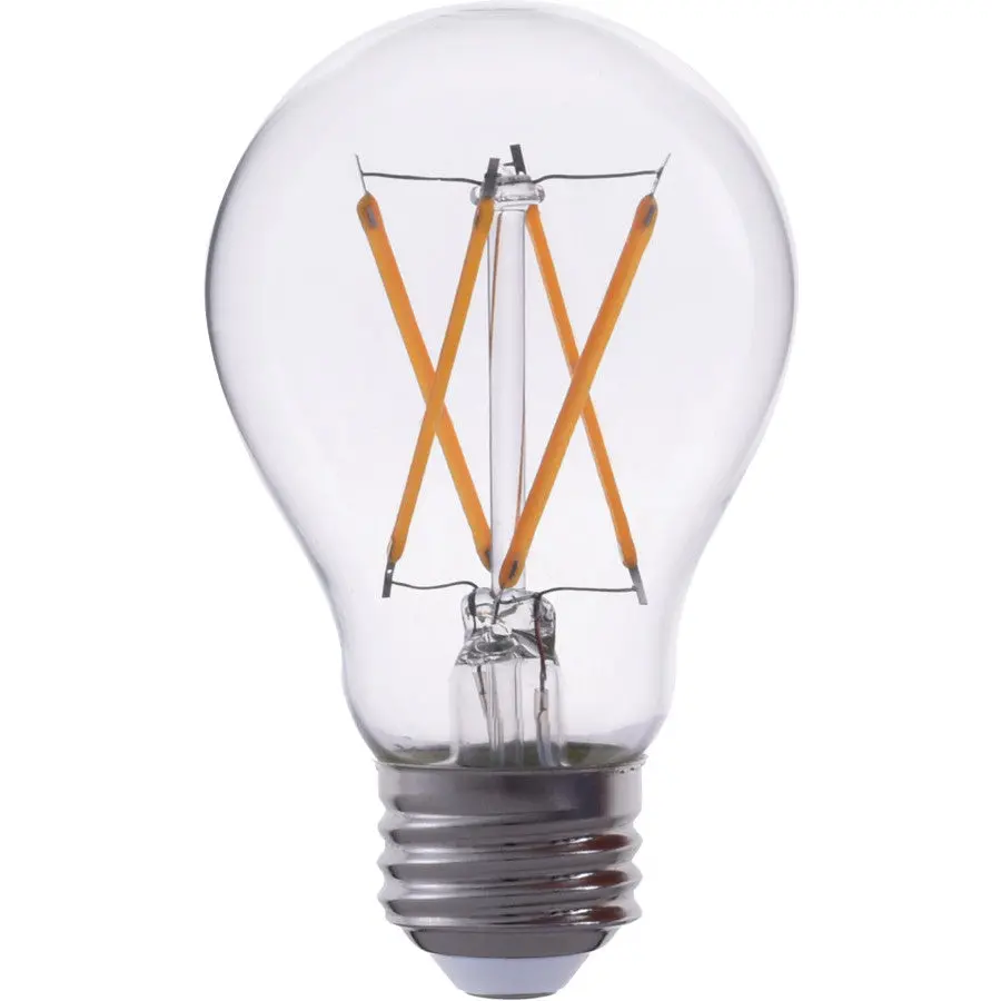 Eiko 7W Led A19 Filament Bulb, 800Lm, Dimmable, 2700K Warm White Light, 320° Beam Angle, E26 Base, 120Vac, 80 Cri 1