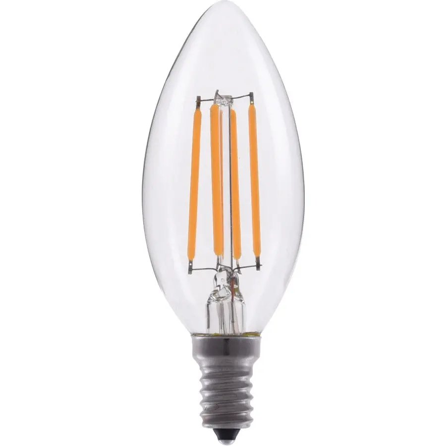 Eiko Dimmable Led B11 Filament Bulb, 4W (500Lm), 320° Beam Angle, 80Cri, 2700K, E12 Base, 120Vac - Energy Efficient Lighting Solution 1